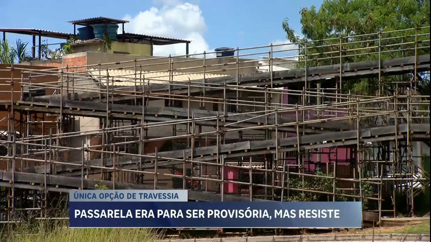 Vídeo: Obra inacabada da passarela sobre o Anel Rodoviário preocupa pedestres em BH