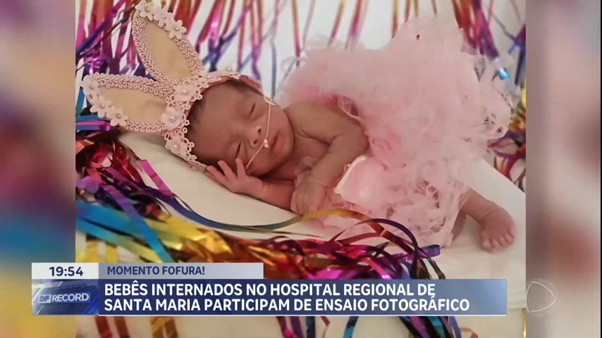 Vídeo: Bebês internados no Hospital de Santa Maria participam de ensaio fotográfico