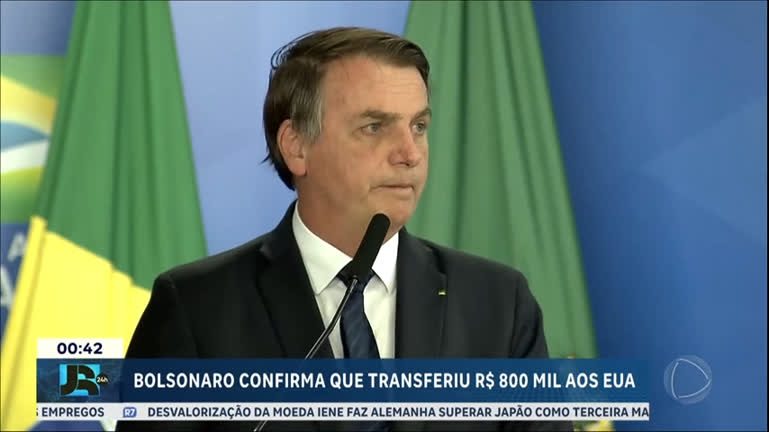 Vídeo: Bolsonaro confirma que transferiu R$ 800 mil a conta nos EUA no fim de seu governo