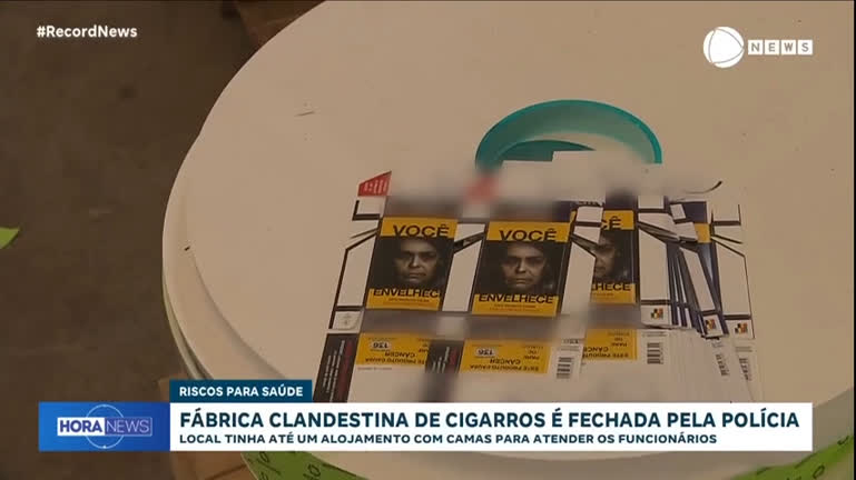 Vídeo: Polícia Civil descobre fábrica clandestina de cigarros com alojamentos para trabalhadores