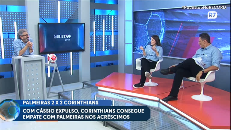 Vídeo: Zé Luiz, Camila Juliotti e Cosme Rímoli analisam empate entre Palmeiras e Corinthians
