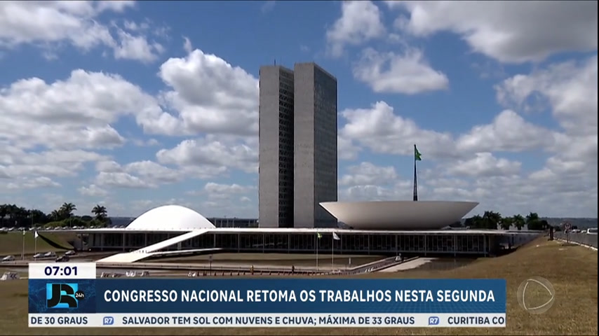 Vídeo: Congresso Nacional retoma hoje (19) os trabalhos em Brasília