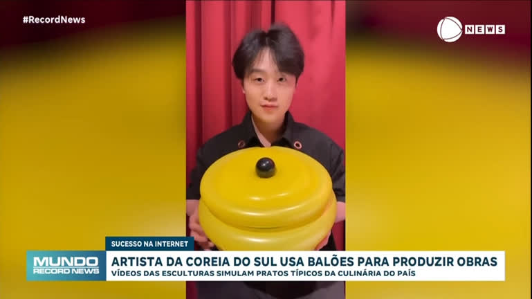 Vídeo: Artista sul-coreano usa bexiga para fazer esculturas e viraliza na web
