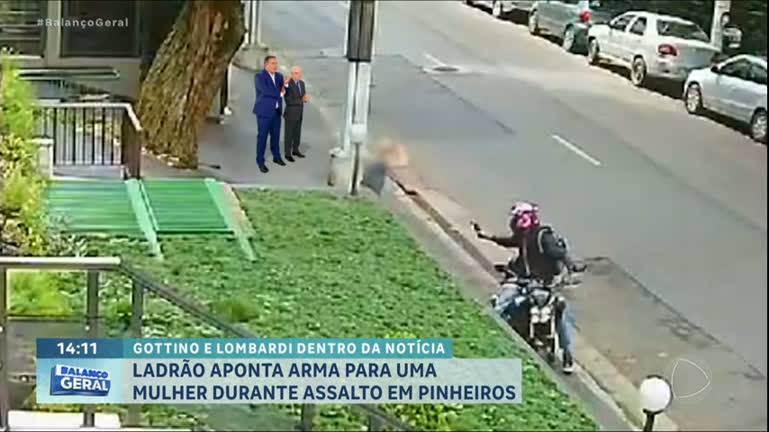 Vídeo: Dentro da Notícia : Criminoso aponta arma para mulher durante assalto em Pinheiros