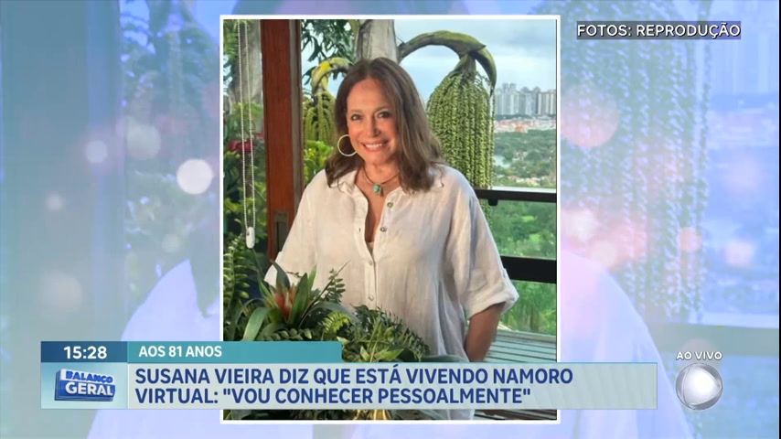 Vídeo: Susana Vieira diz que está vivendo namoro virtual: 'vou conhecer pessoalmente'