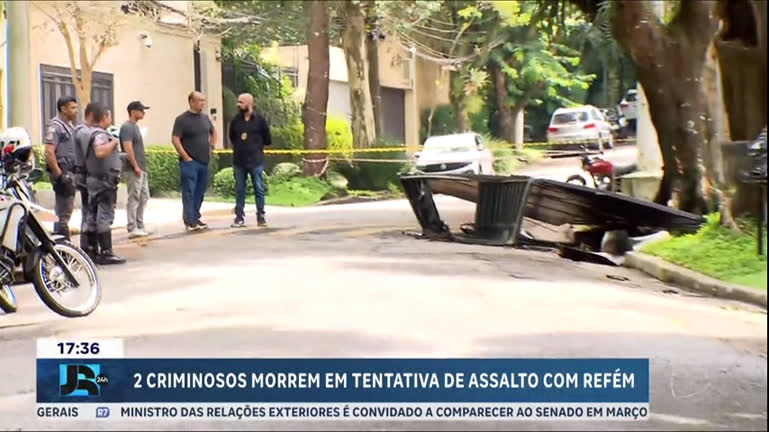 Vídeo: Dois criminosos morrem em tentativa de assalto com refém em bairro de nobre de São Paulo