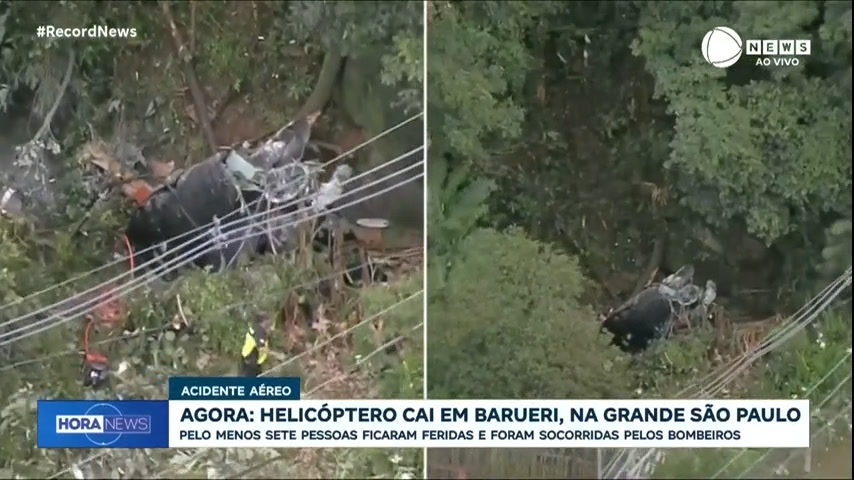 Vídeo: Queda de helicóptero em SP: duas crianças foram socorridas com ferimentos leves; saiba mais