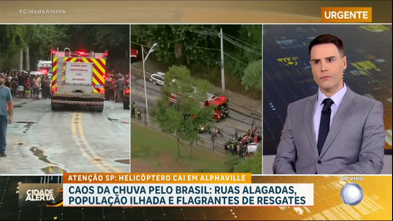 Vídeo: Helicóptero que caiu em São Paulo teria sete pessoas a bordo; dentre elas duas crianças