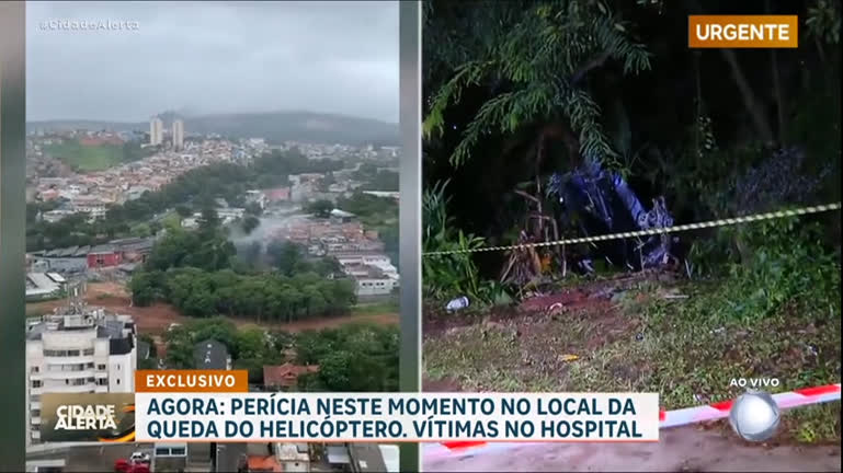 Vídeo: Técnicos do CENIPA fazem vistoria no local em que um helicóptero caiu em SP