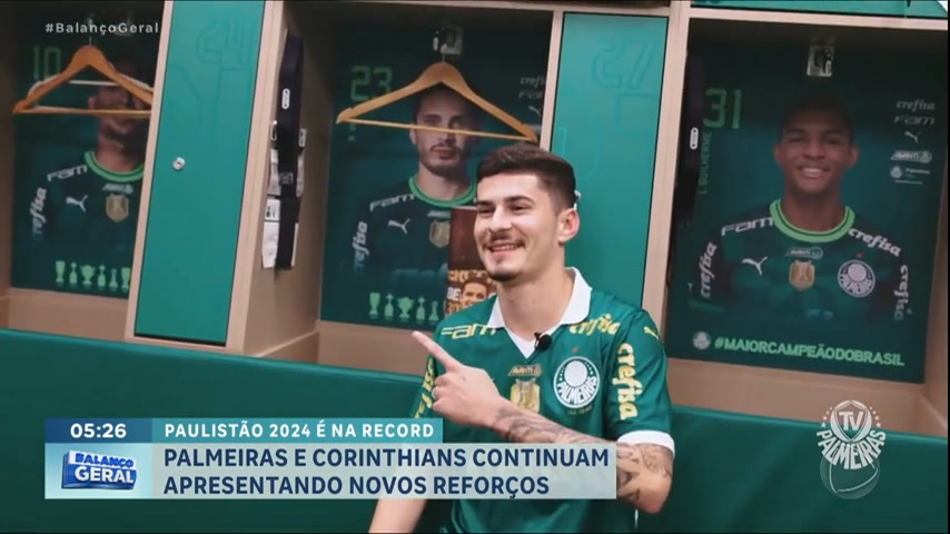 Vídeo: Corinthians e Palmeiras apresentam reforços para a sequência da temporada