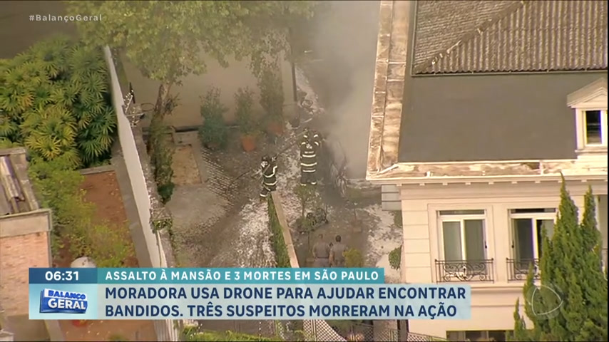 Vídeo: Assalto a mansão em bairro nobre de SP acaba com três bandidos mortos e um carro queimado