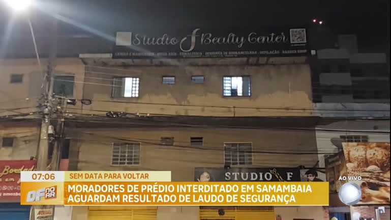 Vídeo: Moradores de prédio interditado em Samambaia (DF) aguardam resultado laudo de segurança