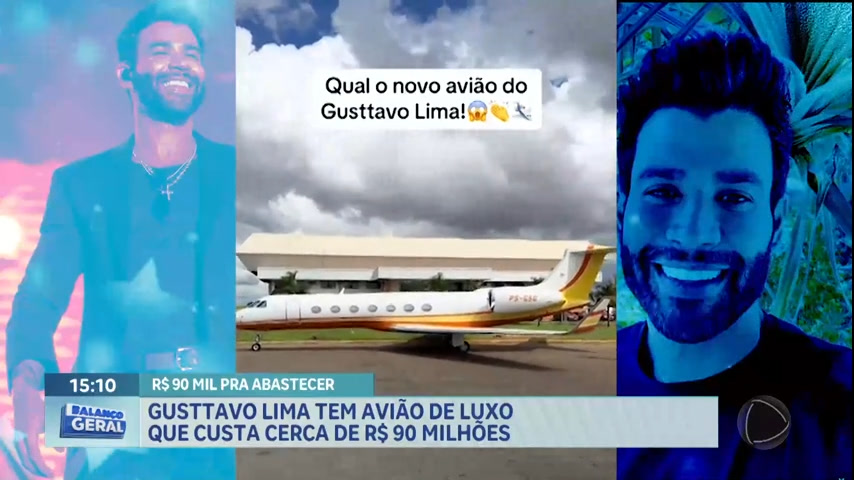 Vídeo: Gusttavo Lima tem avião de luxo que custa cerca de R$ 90 milhões