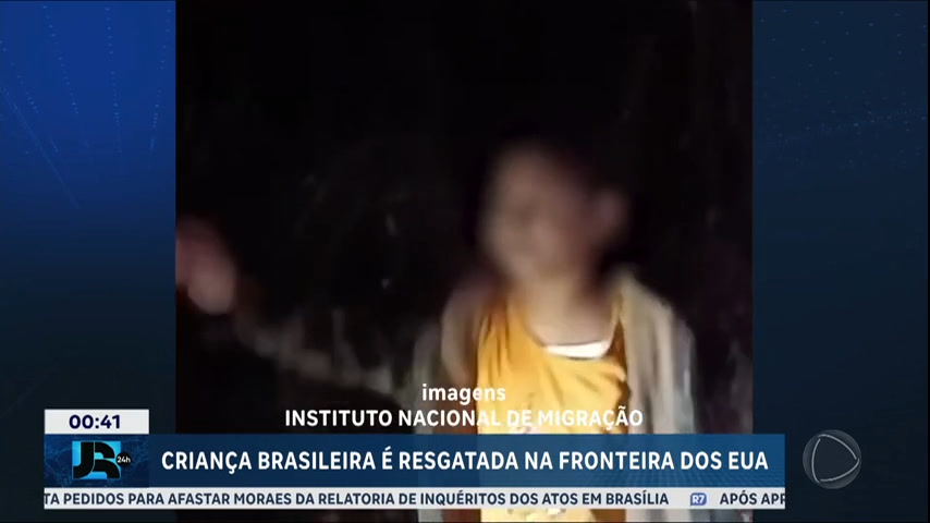 Vídeo: Criança brasileira é resgatada na fronteira dos EUA com o México
