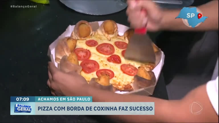 Vídeo: Achamos em São Paul o: Estabelecimento oferece pizza com borda de coxinha