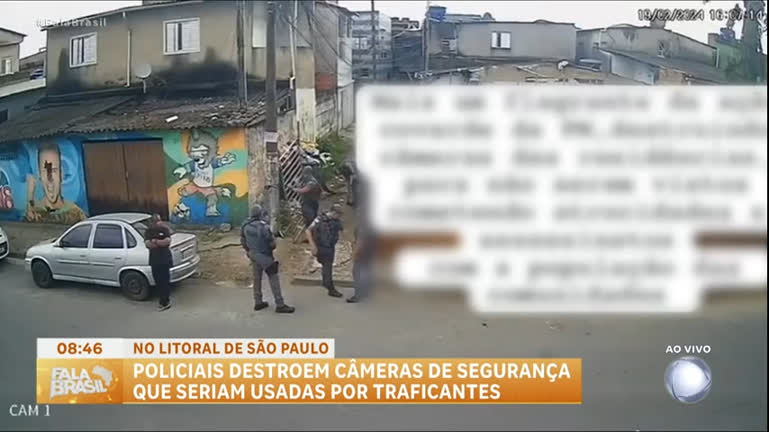 Vídeo: Polícia destrói câmeras de segurança usadas por criminosos para monitorar agentes no litoral de SP