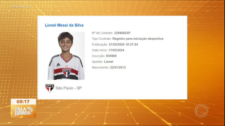 Vídeo: Fala Esporte: São Paulo inscreve Lionel Messi da Silva na categoria de base