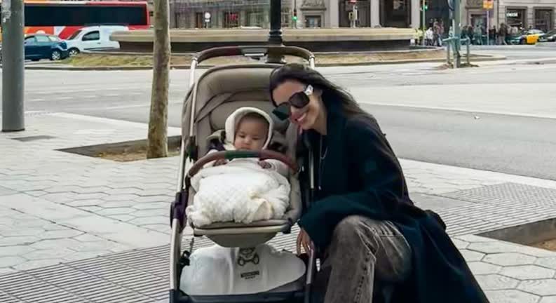 Vídeo: Ex-noiva de Neymar, Bruna Biancardi viaja à Espanha com a filha Mavie