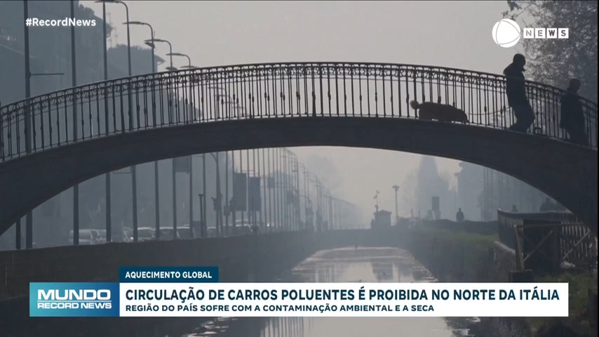 Vídeo: Aquecimento global: norte da Itália sofre escassez de água e proíbe circulação de carros poluentes