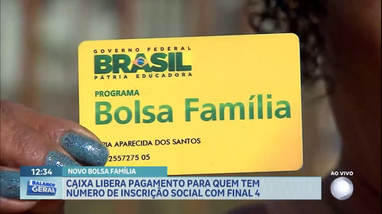 Vídeo: Caixa libera pagamento do Bolsa Família para inscrição social com final 4