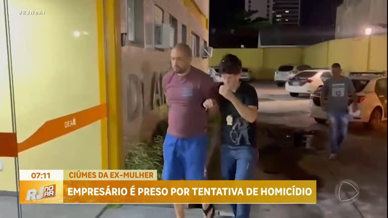 Vídeo: Empresário é preso após tentar matar PM por ciúmes da ex-companheira na Baixada Fluminense