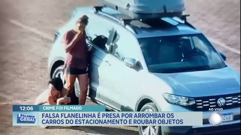 Vídeo: Polícia do DF prende falsa flanelinha que arrombava carros no Eixo Monumental