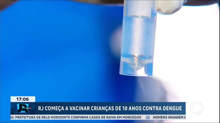 Vídeo: RJ começa a vacinar crianças de 10 anos contra a dengue