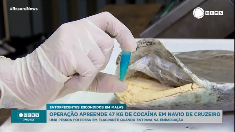 Vídeo: Polícia apreende mais de 40 kg de cocaína com passageira em cruzeiro na Bahia