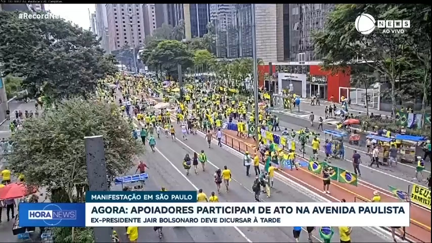 Vídeo: Manifestantes pró-Bolsonaro participam de ato na Avenida Paulista neste domingo (25)