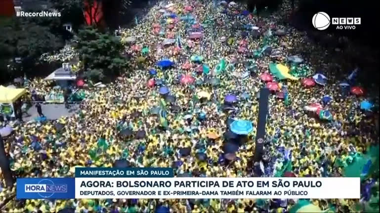 Vídeo: Bolsonaro usa colete à prova de balas em ato na avenida Paulista; manifestantes deixam a região