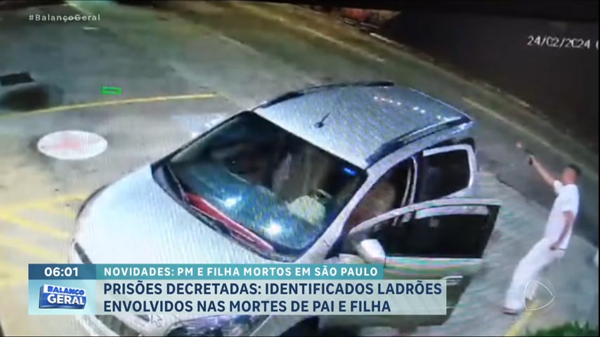 Vídeo: Bandidos envolvidos na morte de policial e da filha dele são identificados
