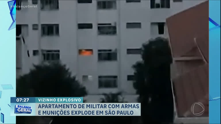 Vídeo: Explosão atinge apartamento cheio de armas e munições em SP