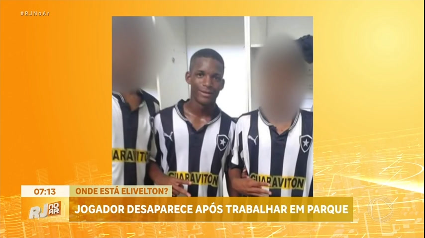 Vídeo: Jogador desaparece após trabalhar em parque da zona norte do Rio
