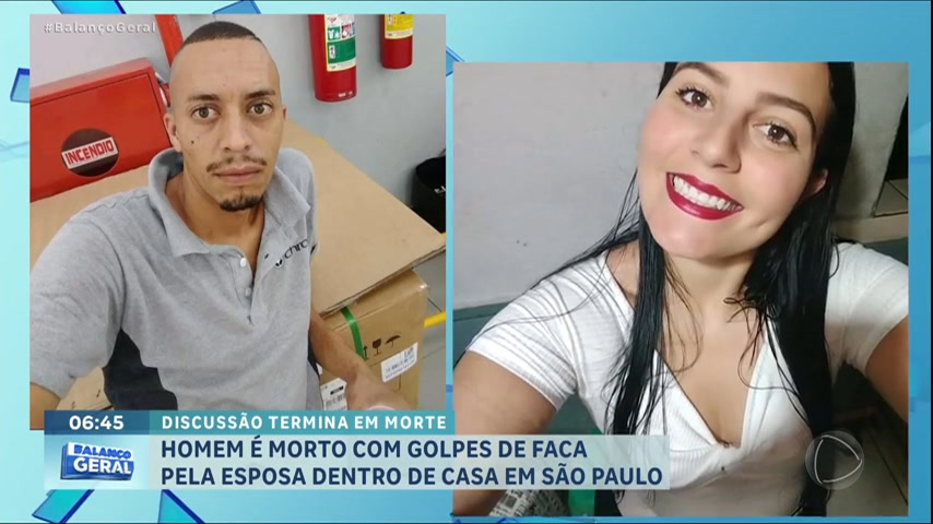 Vídeo: Homem é morto a facadas pela esposa em São Paulo