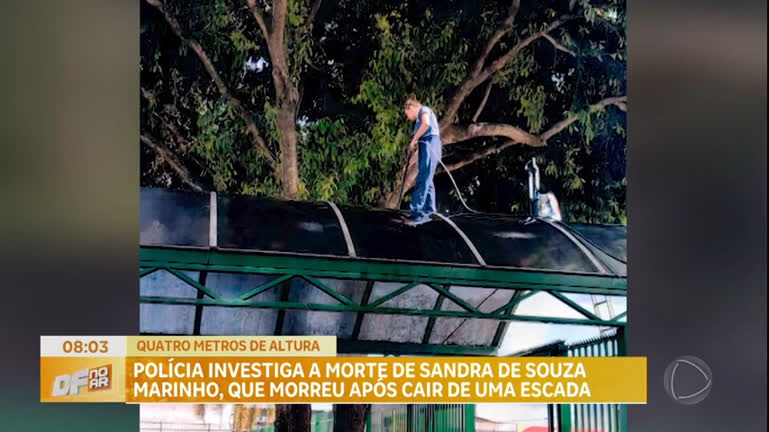 Vídeo: Polícia investiga morte de Sandra de Souza, que morreu após cair de uma escada durante trabalho