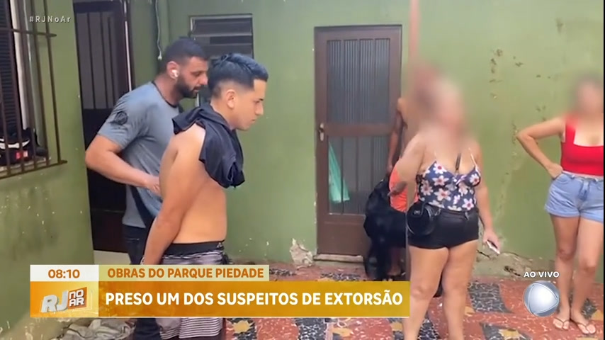 Vídeo: Policia prende um dos suspeitos de extorsão na obra do Parque Piedade, na zona norte do Rio