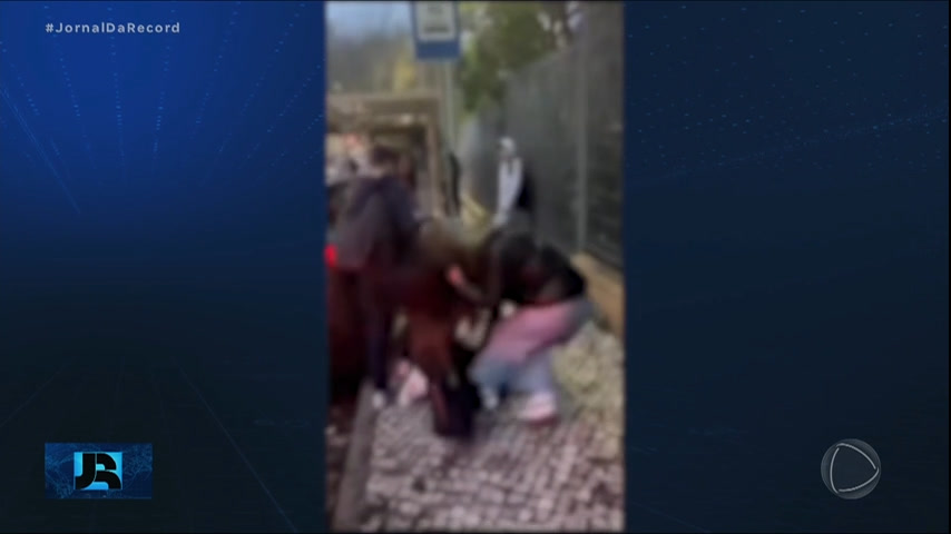 Vídeo: Estudante brasileira é agredida na saída da escola em Portugal