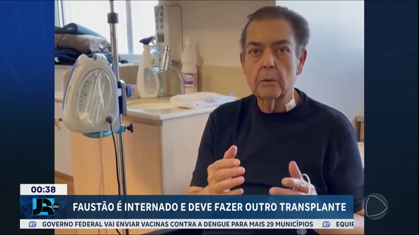 Vídeo: Faustão é internado novamente e deve fazer novo transplante