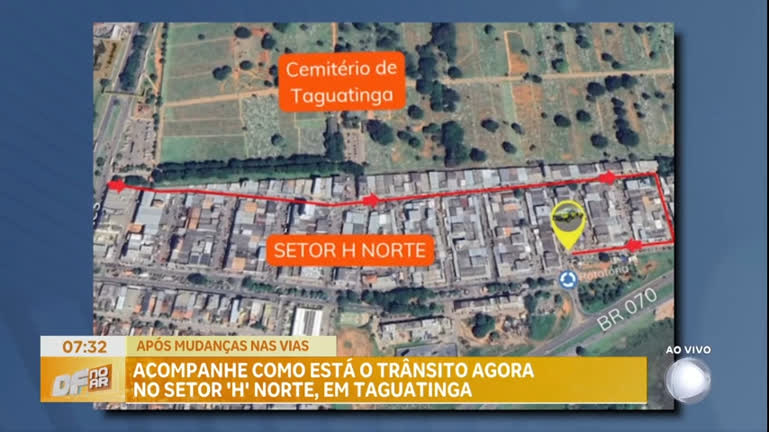 Vídeo: Veja como está o trânsito no Setor H Norte, em Taguatinga (DF); entenda mudanças