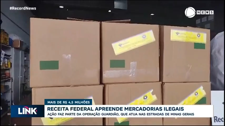 Vídeo: Receita Federal apreende mais de R$ 4,5 milhões em mercadorias ilegais, no Triângulo Mineiro