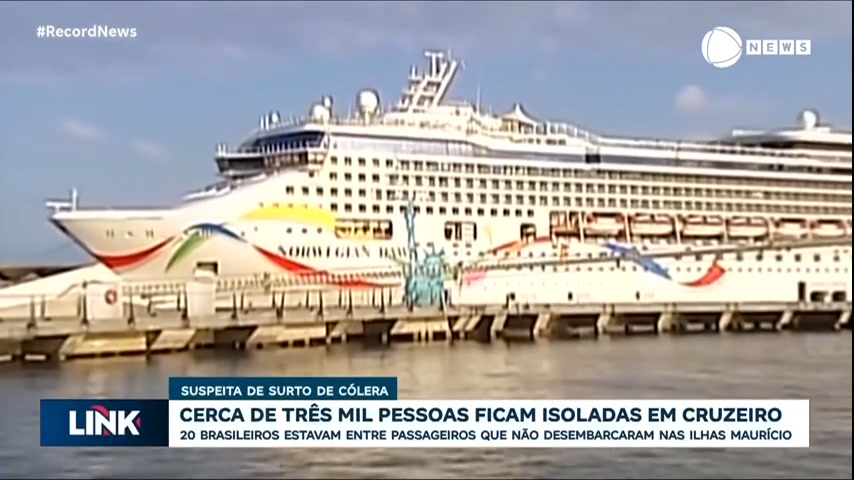 Vídeo: Suspeita de surto de cólera isola três mil passageiros em cruzeiro