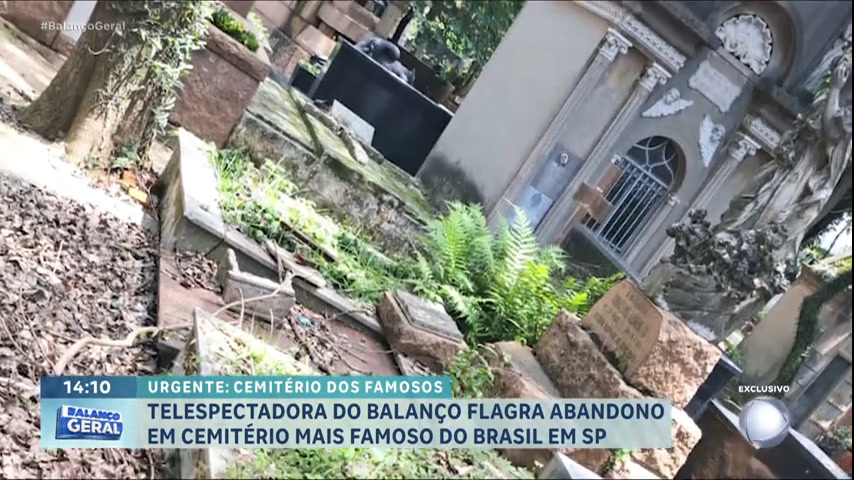 Vídeo: Balanço Geral flagra cemitério mais famoso do Brasil abandonado