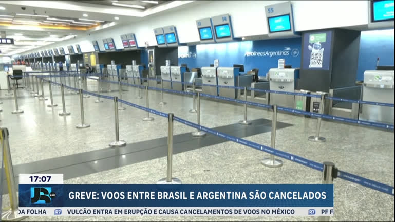 Vídeo: Argentina tem mais de 400 voos cancelados por causa de greve de funcionários do setor aéreo