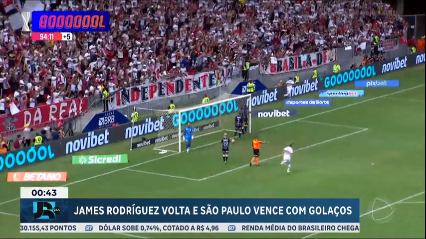 Vídeo: James Rodríguez retorna e marca na vitória do São Paulo sobre a Inter de Limeira