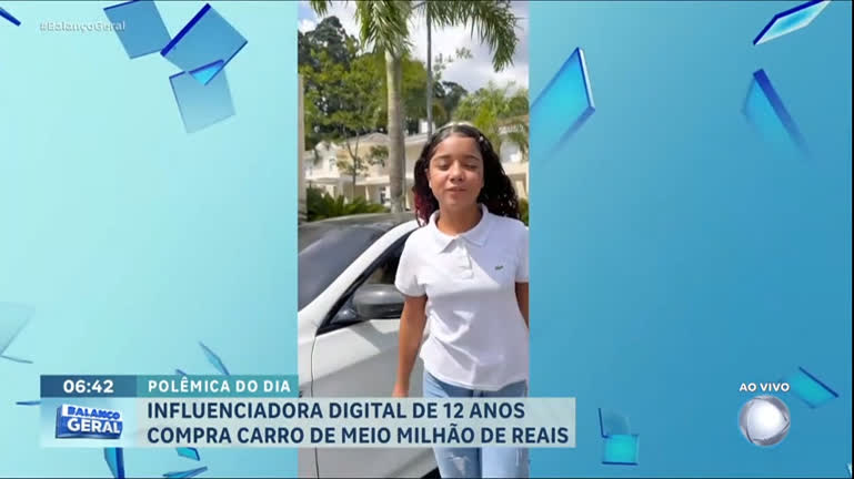 Vídeo: Influenciadora de 12 anos causa polêmica ao comprar carro avaliado em R$ 500 mil