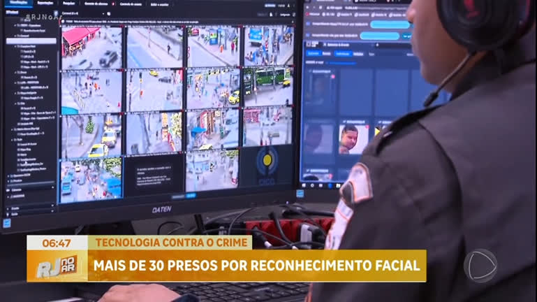Vídeo: Sistema de reconhecimento facial identifica mais de 30 pessoas foragidas no Rio