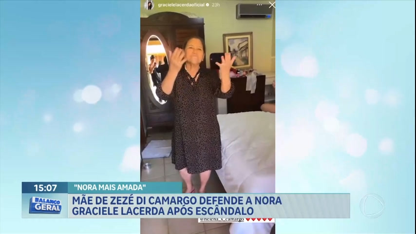 Vídeo: Mãe de Zezé de Camargo defende Graciele após escândalo: 'nora mais amada'