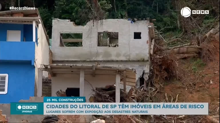 Vídeo: Cidades do litoral de São Paulo têm mais de 25 mil imóveis em áreas de risco