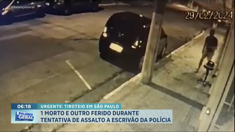 Vídeo: Escrivão de polícia reage a assalto, mata um bandido e fere outro em SP
