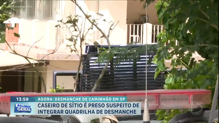 Vídeo: Caseiro de sítio no interior paulista é preso suspeito de integrar quadrilha de desmanche